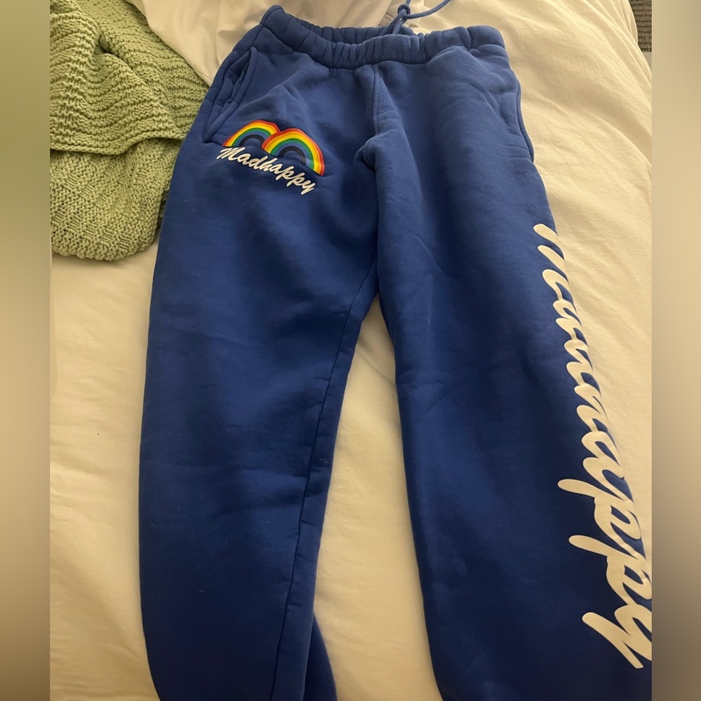 Madhappy Kids Royal Blue Joggers with Rainbow Accent
